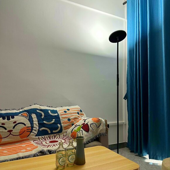 Modern Floor Lamp, WiFi Remote Modern Tall Standing Light, 2000LM (Black) - Picture 2 of 13